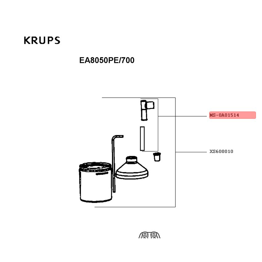 Насадка кофемашины Krups капучино/латте 
