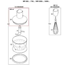 Крышка чаши блендера Braun MQ5/MR5