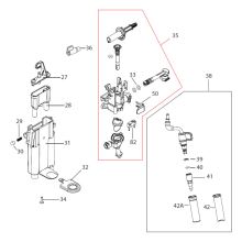 Кран подачи пара в сборе для кофемашин Delonghi ECAM2..