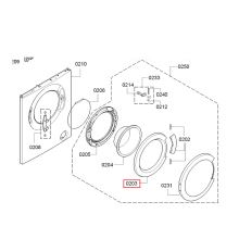 Обрамление люка среднее стиралки Bosch WLG