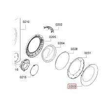 Обрамление люка стиралки Bosch WLP/WHA..