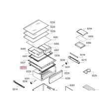 Стеклянная полка для холодильника Bosch KGN56/KGD56