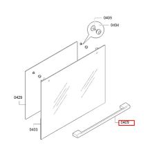 Ручка двери духовки Bosch HGB/HBA/HBF..