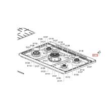 Держатель левой петли крышки плиты Bosch HSG/HSB