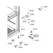 Втулка шарнира холодильника Bosch KGN/KDN/KGB