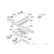 Ролик ящика холодильника Bosch KGP/KGN/KGD