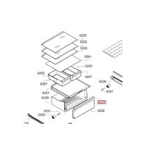 Декоративная планка ящика холодильника Bosch KGN/KG..