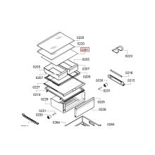 Стеклопанель для холодильника Bosch KGN46/KGN49..