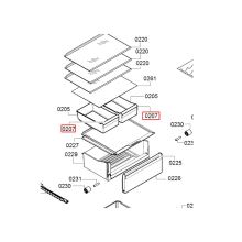 Декоративная планка ящика холодильника Bosch KGN/KGD