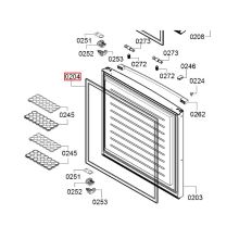 Уплотнитель двери морозилки холодильника Bosch KGN/KGD/KGB