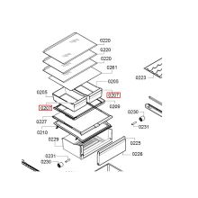 Планка ящика холодильника Neff KG74
