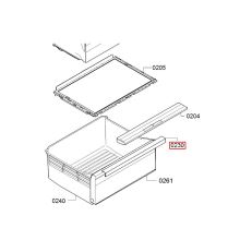 Планка ручки ящика холодильника Bosch KIV/KIR/KIN