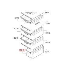 Ящик 238x390x200мм морозильника Bosch