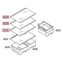 Стеклянная полка для холодильников Bosch KGN36..