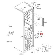 Дверной шарнир для холодильников Bosch KGN3/5..