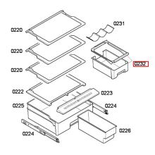 Выдвижной ящик для холодильника Bosch KGS3..