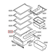 Стеклянная полка для холодильников Bosch KGS/KGP..