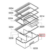 Овощной ящик холодильника Bosch KGS3/KGV3..