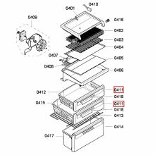 Панель ящика холодильника Bosch KGF39/79..