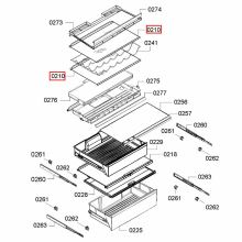 Стеклопанель для холодильника Bosсh KDN4/KGN4..