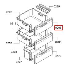 Панель ящика холодильника Bosch KGV3..