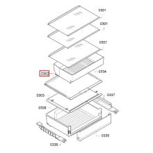 Полка овощного ящика холодильника Bosch KGN39S..