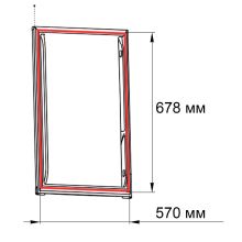 Уплотнитель морозильной камеры Indesit, 570x678мм