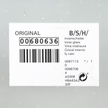 Внутреннее стекло духовки Bosch VVH/PHCB/HEA..
