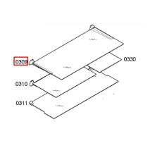 Стеклопанель холодильника Bosch RB49/RY49 00247480
