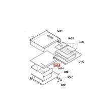 Полка 425x317мм холодильника Bosch 