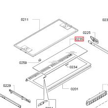 Стеклянная полка вытяжки Gaggenau AF2..