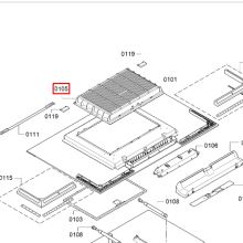 Крышка стеклянной панели вытяжки Bosch DWK98PS6.., Siemens LC91KWW6.., Neff D96IMW1..