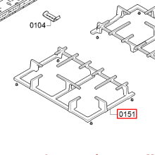 Левая решетка плиты Bosch PNH6B..