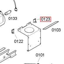 Настенное крепление каркаса вытяжки Bosch DHU5.. и Siemens LU1.. правое