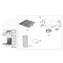 Крепление разветвителя вытяжки Bosch DHZ51..