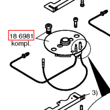 Большой рассекатель пламени плиты Bosch NHM615..