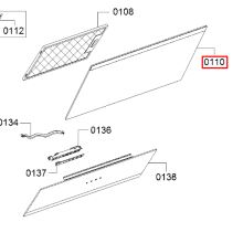 Передняя панель вытяжки Bosch DWK65AJ90..