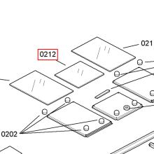 Стеклянная полка вытяжки Gaggenau AH360/53.., AW40/54..