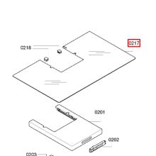 Стеклянная полка вытяжки Bosch DWA09..