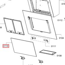 Стеклянная полка вытяжки Bosch DWK06G66..