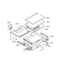 Емкость 65mm холодильника Bosch K56