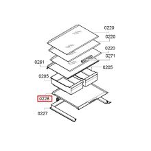 Стеклопанель холодильника Bosch KGN36XI/KGN39JA