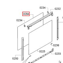 Внутреннее стекло СВЧ Bosch HBG37/47/57..