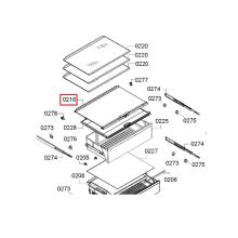 Стеклопанель холодильника Bosch KGD57/KGN56