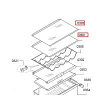 Стеклянная полка холодильника Bosch KGN39A.. и KGV36X..