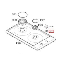 Кольцо уплотнительное d=40mm ручки конфорки Bosch