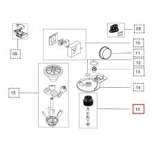 Малая шестерня с валом для комбайна Kenwood KM2
