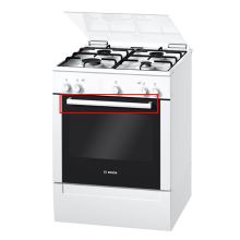 Белая ручка для двери духовки Bosch 419х25х42мм