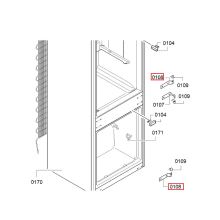 Шарнир для холодильника Bosch KIV8/KIN86