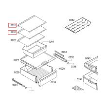 Стеклопанель 485х360мм холодильника Bosch KGN3/KG3